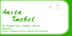 anita knebel business card